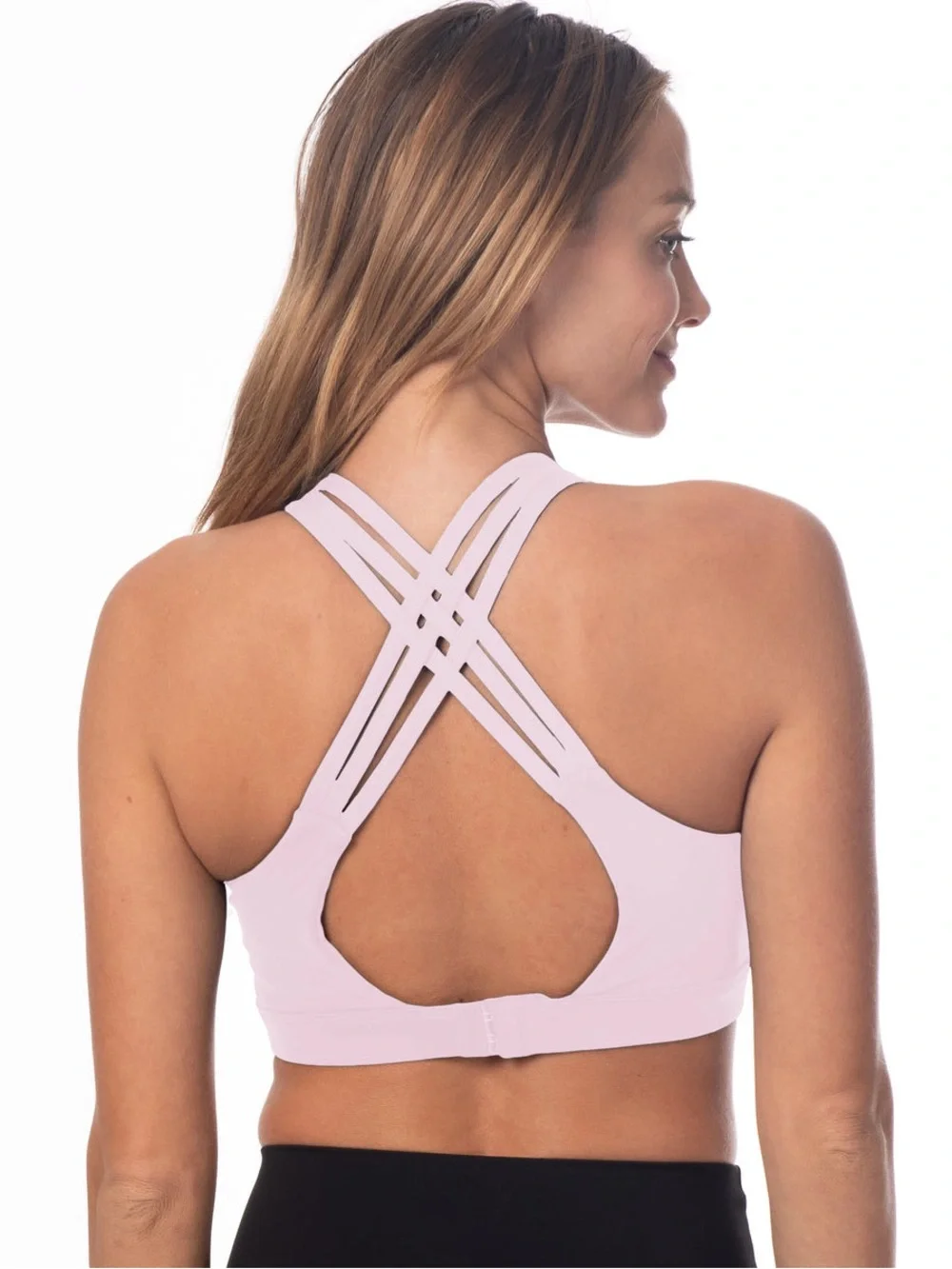 Chloe 3 Running Nursing Sports Bra (Blush Pink) Sweat and Milk|